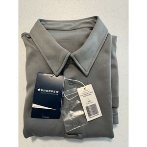 NWT Propper Men's Large Polo ICE Performance Polo Short Sleeve Grey Tactical